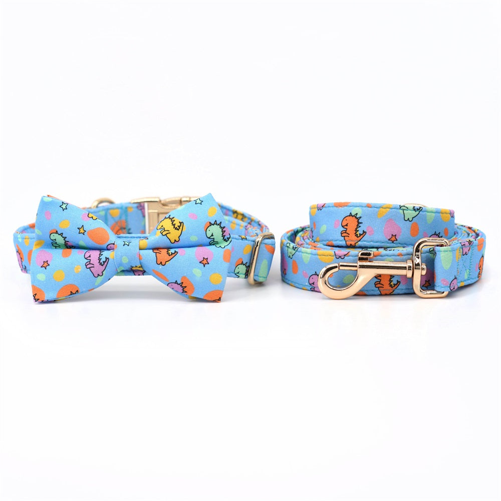 Spoil Your Pet with a Cute Dino Dog Collar Bow Set!