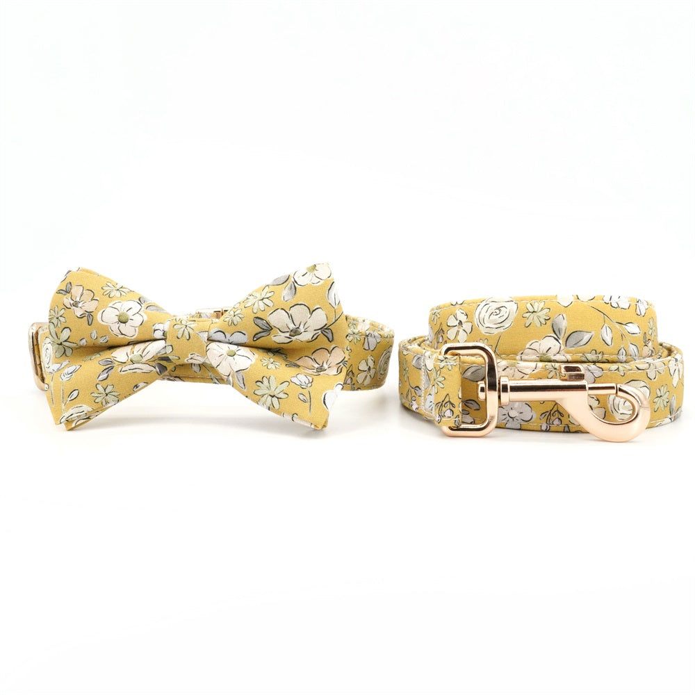 Pamper Your Furry Friend with Dreamy Meadows BowTie Collar and Leash Set