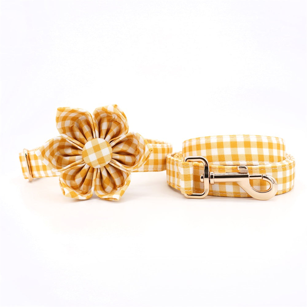 Turn Heads with a {Yellow Gingham} Collar and Leash Combo!