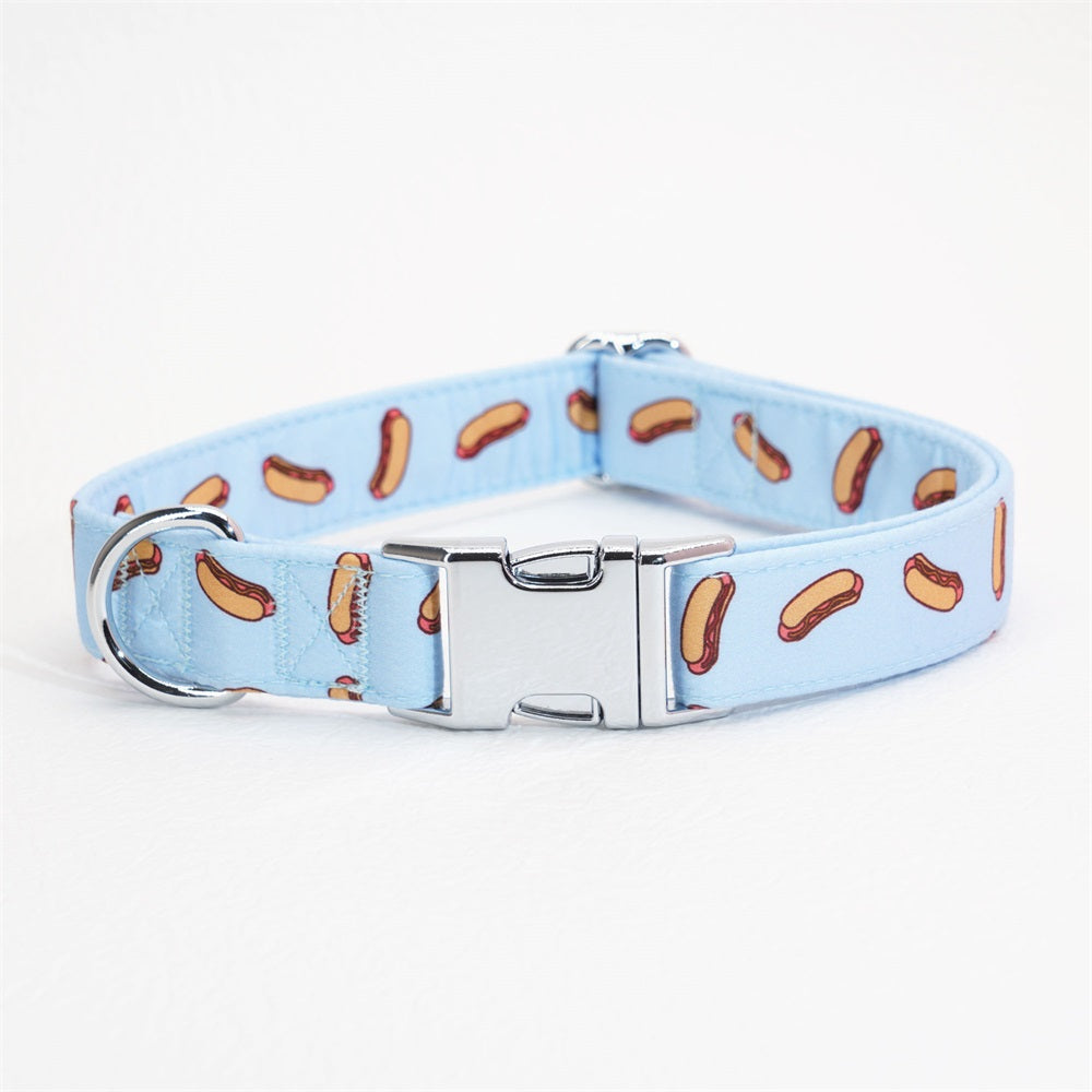 Hot Dog Dog Collar Wiener Collar with BowTie