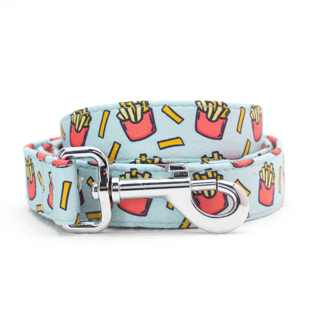 french fries dog collar with personalized buckle