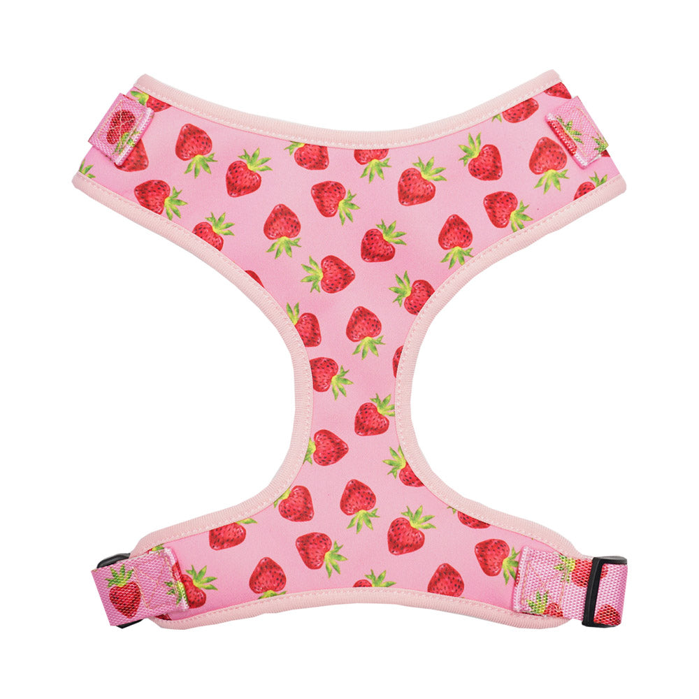 Strawberry Dog Harness Soft Cushion Adjustable Vest