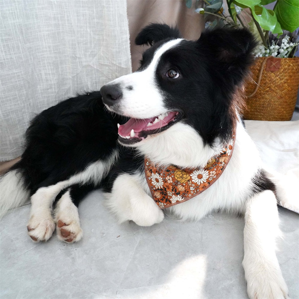 Sunflower bandana summer dog scarf